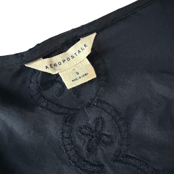 Aeropostale Blue Wrap Blouse - Picture 7 of 8